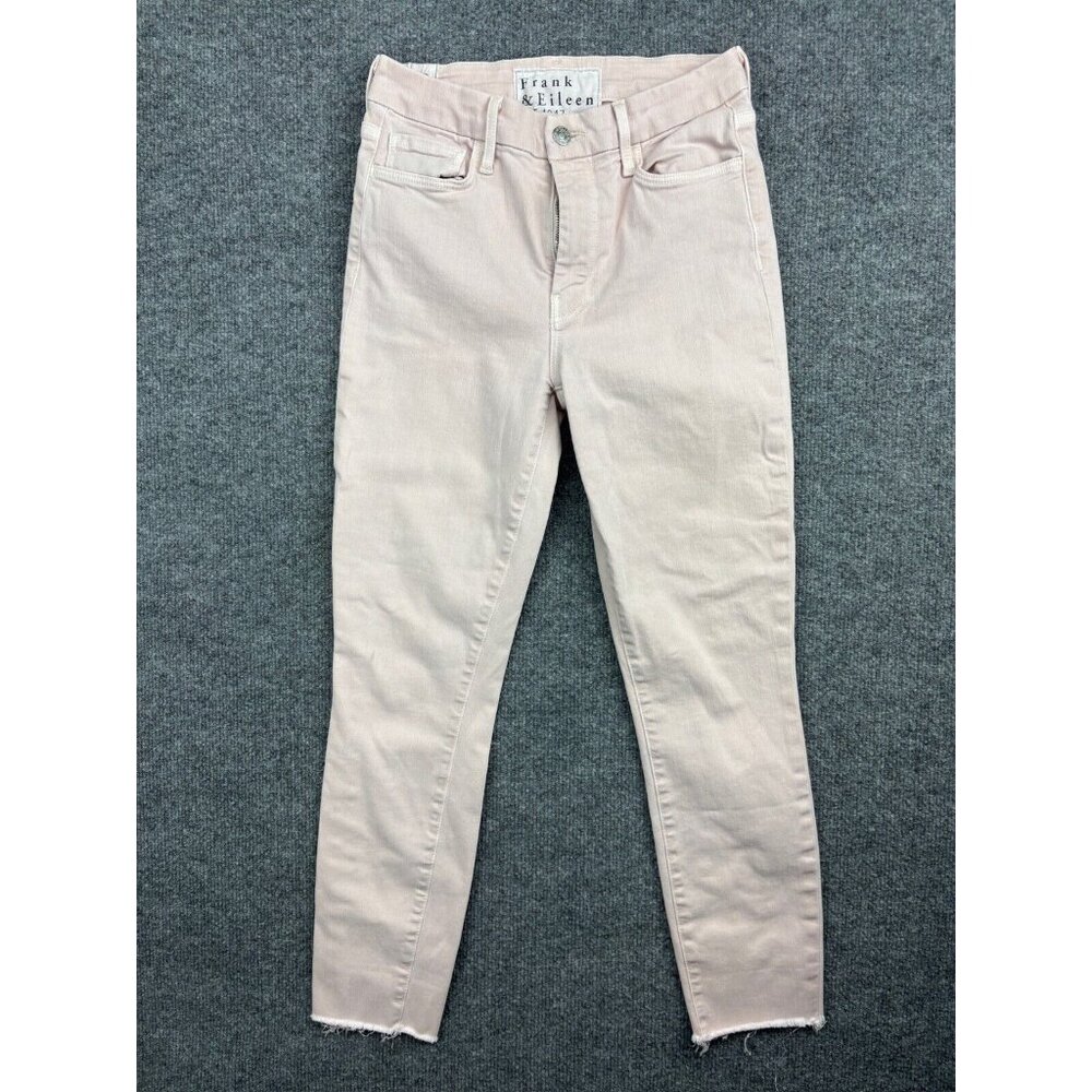 Frank & Eileen Sligo Jeans Women's 27 Pink‎ Denim Skinny Mid Rise Made In USA